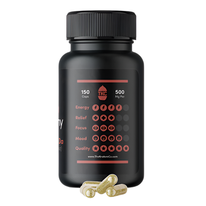 THE KRATOM COMPANY CAPSULES 75CT / 2.6OZ / 500MG - MAENG DA RED VEIN - Seven Tech