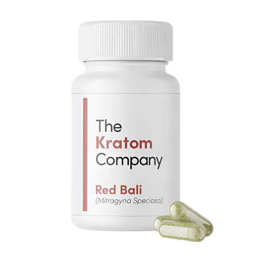 THE KRATOM COMPANY CAPSULES 75CT / 2.6OZ / 500MG - BALI RED VEIN - Seven Tech