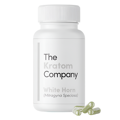 THE KRATOM COMPANY CAPSULES 75CT / 2.6OZ / 500MG - HORN WHITE VEIN - Seven Tech