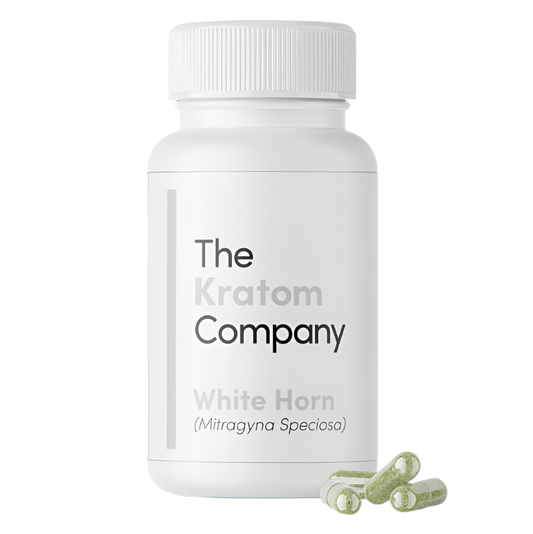 THE KRATOM COMPANY CAPSULES 75CT / 2.6OZ / 500MG - HORN WHITE VEIN - Seven Tech