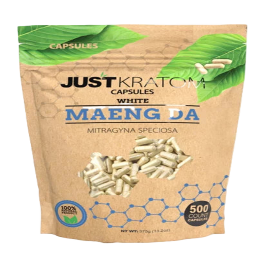 JUST KRATOM CAPSULES 500CT - MAENG DA WHITE VEIN