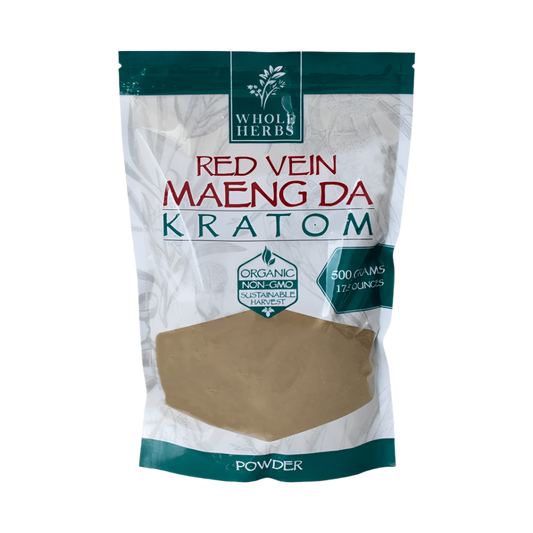 WHOLE HERBS KRATOM POWDER 500G / 17.5OZ - MAENG DA RED VEIN - Seven Tech