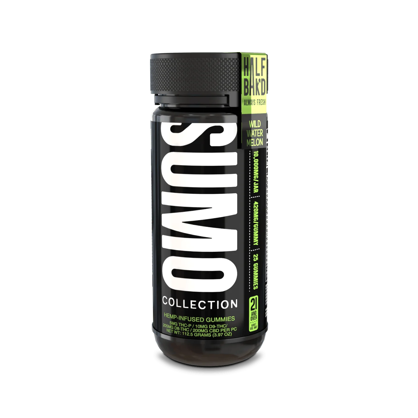HALF BAK'D D9 SUMO 25CT 420MG PER GUMMY - WILD WATERMELON - Seven Tech