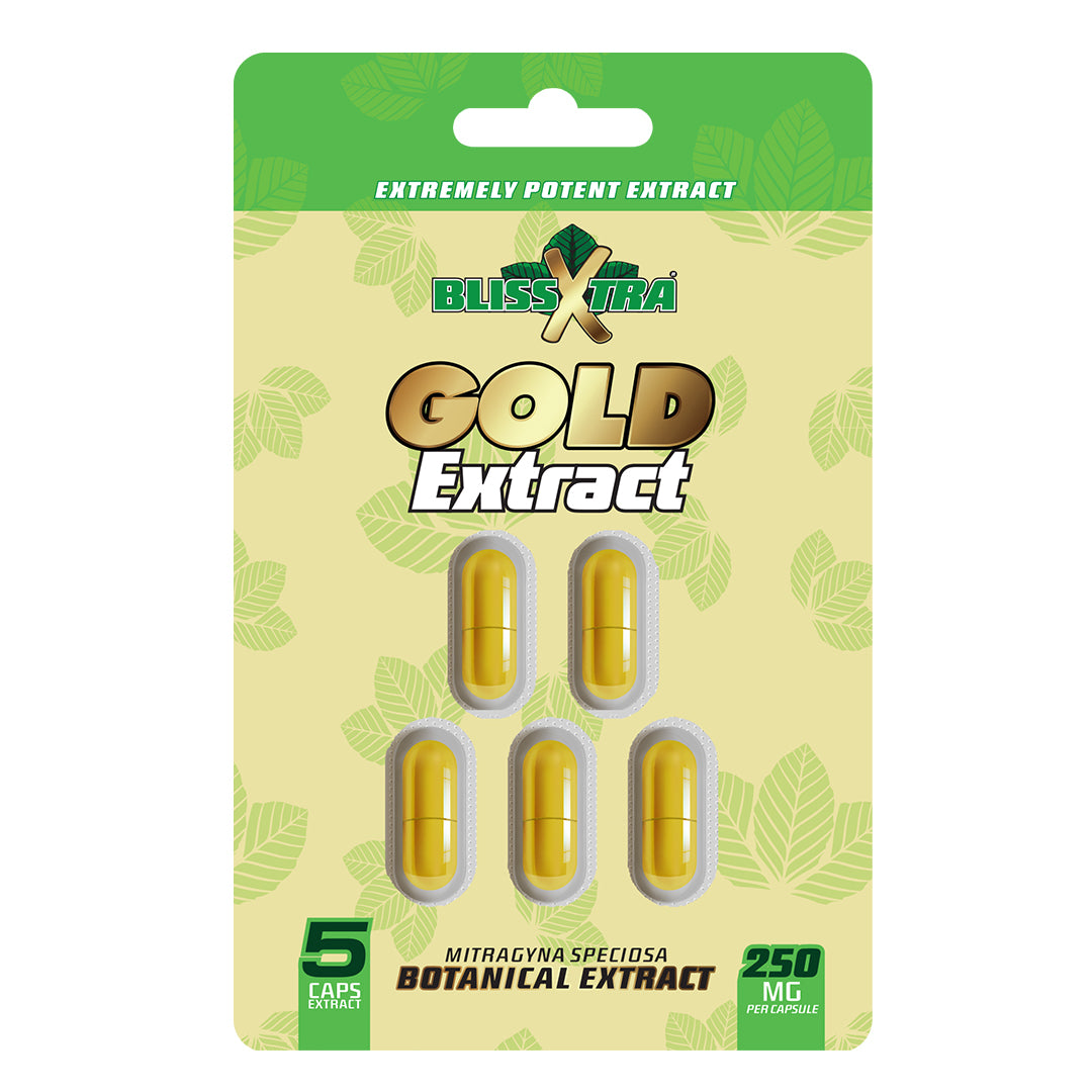 BLISSXTRA XTREME GOLD BOTANICAL EXTRACT CAPSULES 250MG - 5CT - Seven Tech