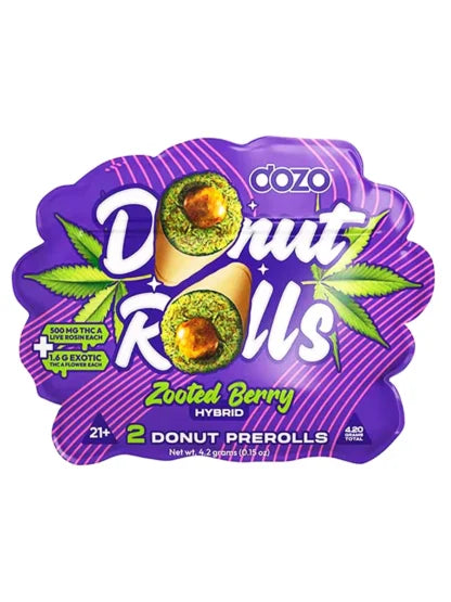 DOZO - THC A DONUT PRE-ROLLS - 2 COUNT - ZOOTED BERRY - HYBRID - Seven Tech