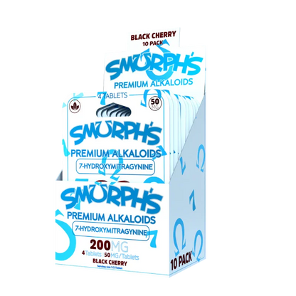 Smurph's 4ct 7OH Tabs Black Cherry 50mg per Tablet - Seven Tech