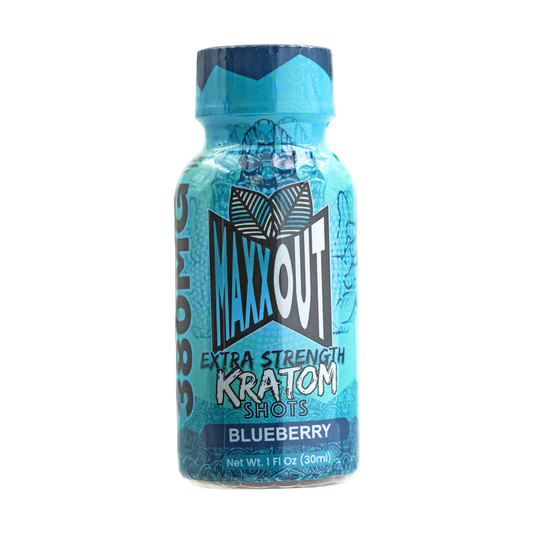 MAXXOUT EXTRA STRENGTH KRATOM SHOT 380MG – BLUEBERRY - Seven Tech