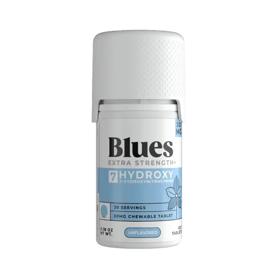 Blues 10ct 7OH Unflavored Chewable Tabs 30mg Per Tablet - Seven Tech