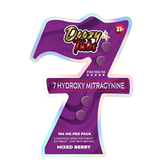 Doozy Tabs 4ct 7OH Chewable Tabs Mixed Berry 26mg per Tablet - Seven Tech