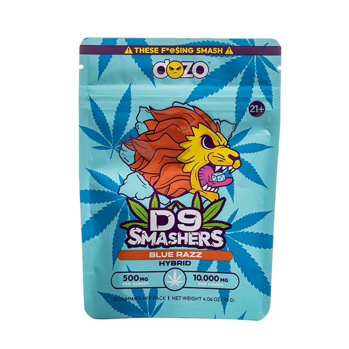 DOZO - D9 SMASHERS GUMMIES - 20 COUNT - BLUE RAZZ - HYRID - Seven Tech