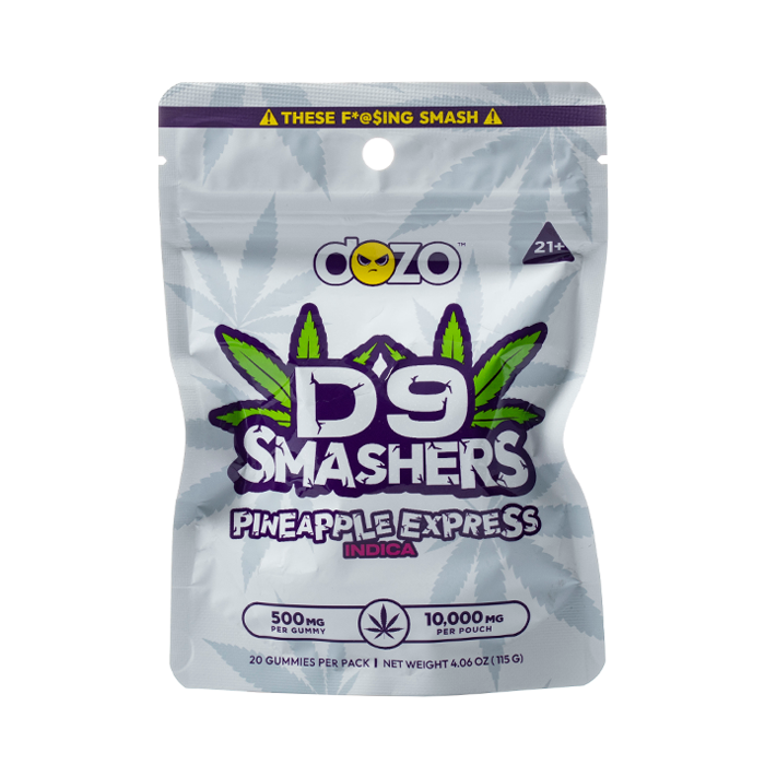 DOZO - D9 SMASHERS GUMMIES - 20 COUNT - PINEAPPLE EXPRESS - INDICA - Seven Tech