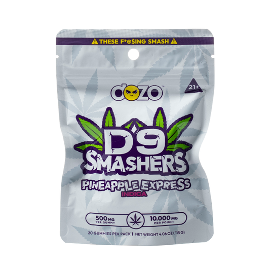 DOZO - D9 SMASHERS GUMMIES - 20 COUNT - PINEAPPLE EXPRESS - INDICA - Seven Tech