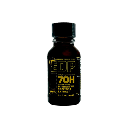 Dark bottle with yellow ’EDP TOH’ text on black label.