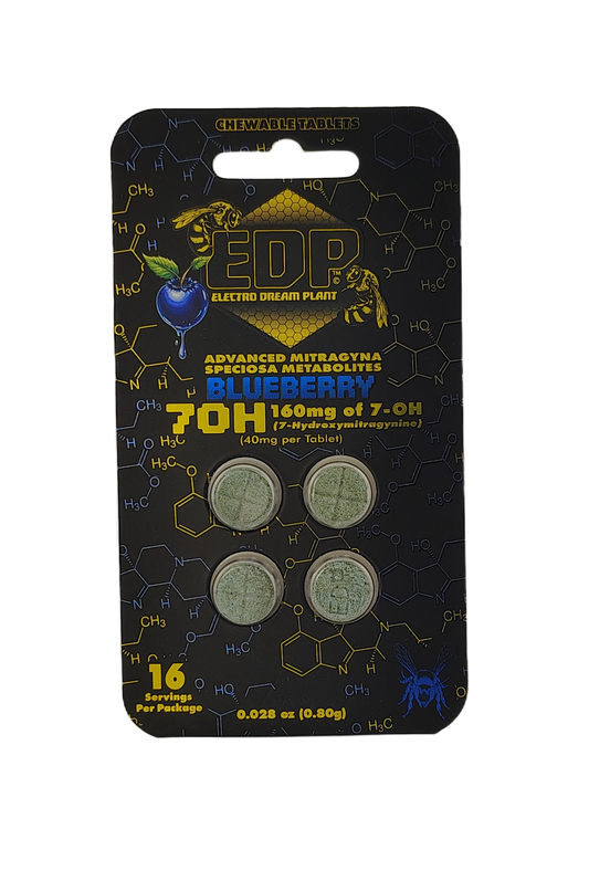 EDP 4ct 7OH Chewable Tabs Blueberry 40mg per Tablet