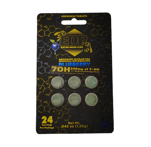 EDP 6ct 7OH Chewable Tabs Blueberry 40mg per Tablet - Seven Tech