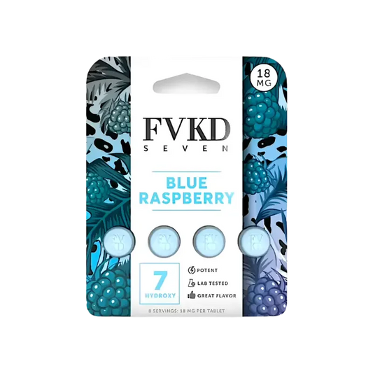 🎁 FVKD Seven 4ct 7OH Tabs Blue Raspberry 18mg per Tablet (100% off)