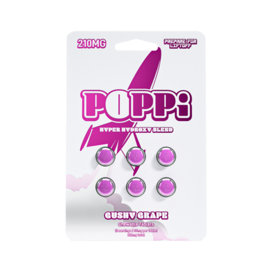 Poppi 6ct 7OH Tabs Gushy Grape 35mg Per Tablet