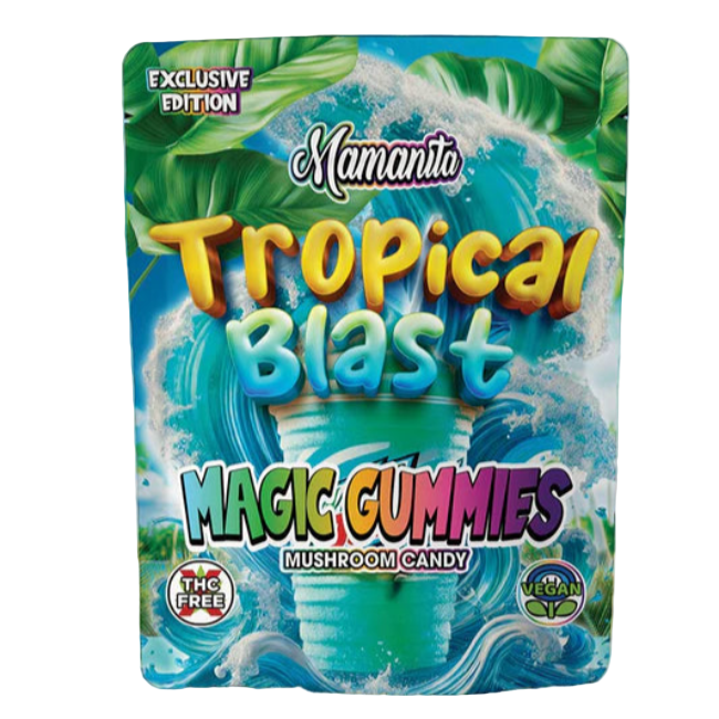 Mamanita Tropical Blast Magic Gummies Mushroom Candy 2pcs 800mg 1600mg Per Pkg