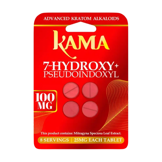 KAMA 4ct 7OH + Psuedoindoxyl Tabs Unflavored 25mg per Tablet - Seven Tech