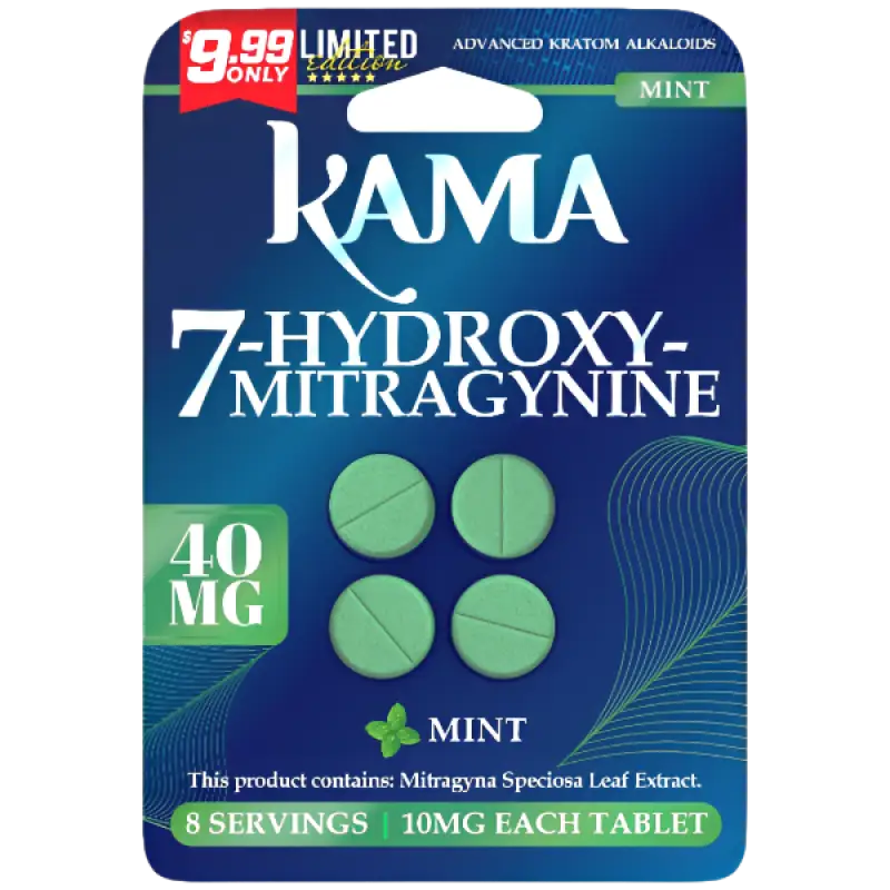 Kama 7-Hydroxy-Mitragynine mint tablets.