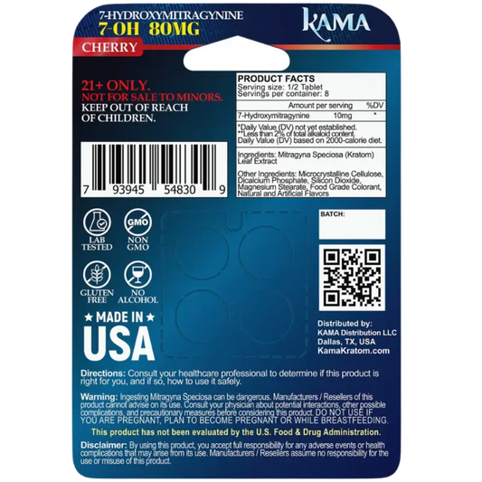 KAMA 7 Hydroxy + Pseudo 4ct 25mg-Cherry - Herbal