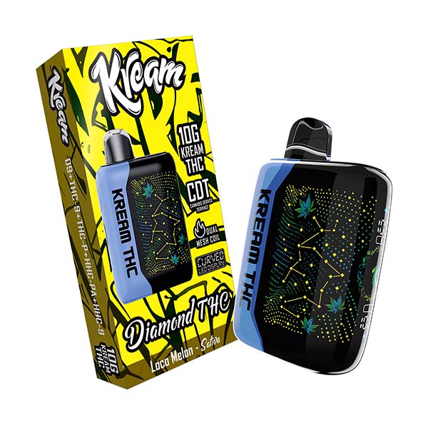 KREAM DIAMOND-THC 10G DISPOSABLE -  LOCO MELON - SATIVA