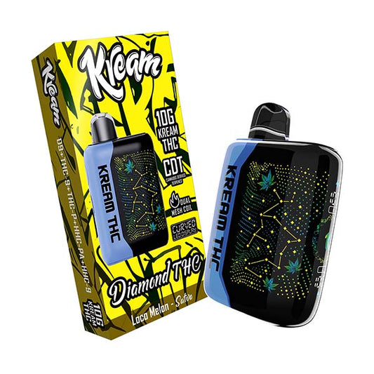 KREAM DIAMOND-THC 10G DISPOSABLE -  LOCO MELON - SATIVA