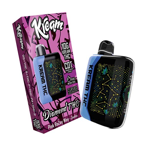 KREAM DIAMOND-THC 10G DISPOSABLE -  PINK ROZAY WAY - INDICA