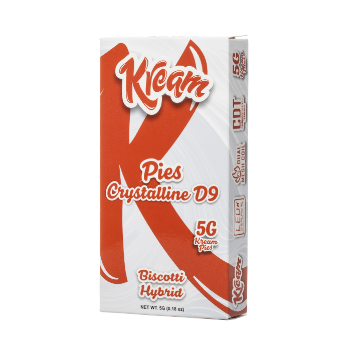 KREAM PIES CRYSTALLINE D9 THC-P+THC-V 5G DISPOSABLE - BISCOTTI HYBRID - Seven Tech