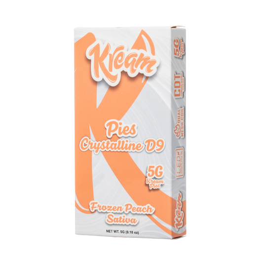 KREAM PIES CRYSTALLINE D9 THC-P+THC-V 5G DISPOSABLE - FROZEN PEACH SATIVA - Seven Tech