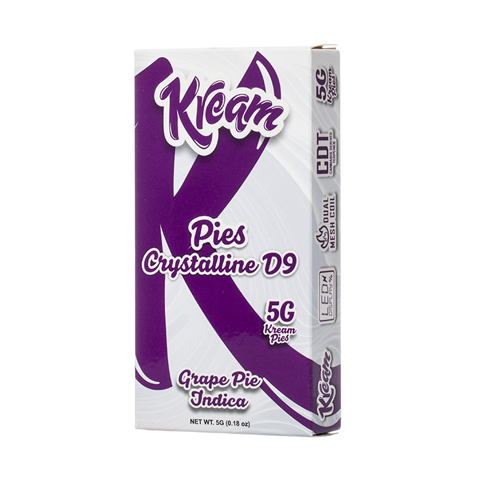 KREAM PIES CRYSTALLINE D9 THC-P+THC-V 5G DISPOSABLE - GRAPE PIE INDICA - Seven Tech