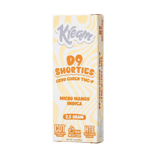 KREAM D9 SHORTIES CRYO CURED THC-P 2.5G DISPOSABLE - MICRO MANGO INDICA - Seven Tech