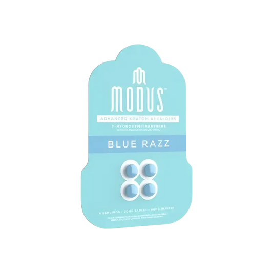 Modus 4ct 7OH Tabs Blue Razz 20mg per Tablet - Seven Tech