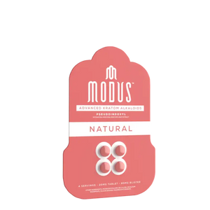 Pink package of Modus natural condoms with a cloud-shaped top design.