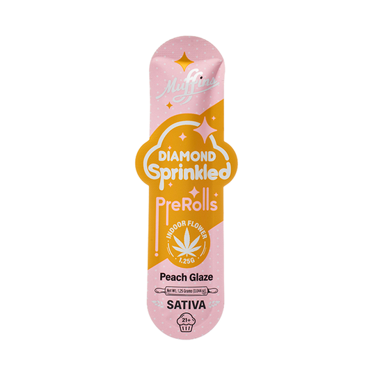 MUFFINS DIAMOND INFUSED PRE ROLL 1CT PEACH GLAZE - Seven Tech