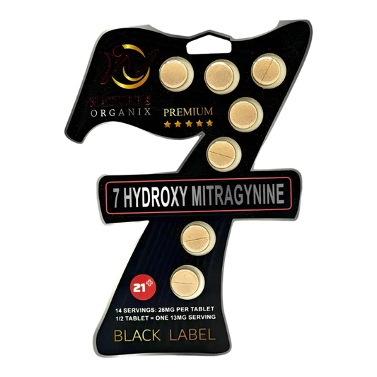 7-Hydroxy Mitragynine supplement blister pack.