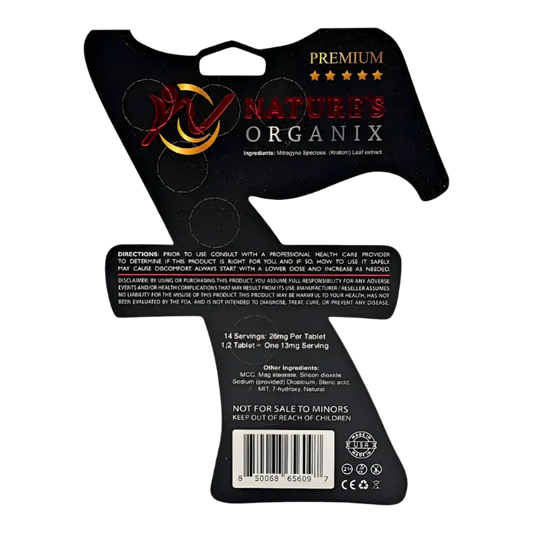 Nature’s Organix supplement packaging.