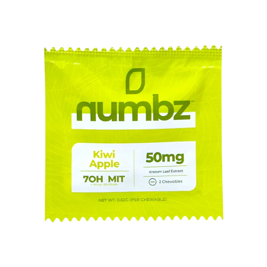 Numbz 7OH + MIT Chewable Tablets Kiwi Apple 2ct 25mg Per Tablet - Seven Tech