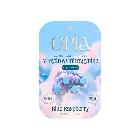 Opia 4ct 7OH Chewable Tabs Blue Raspberry 30mg per Tablet - Seven Tech