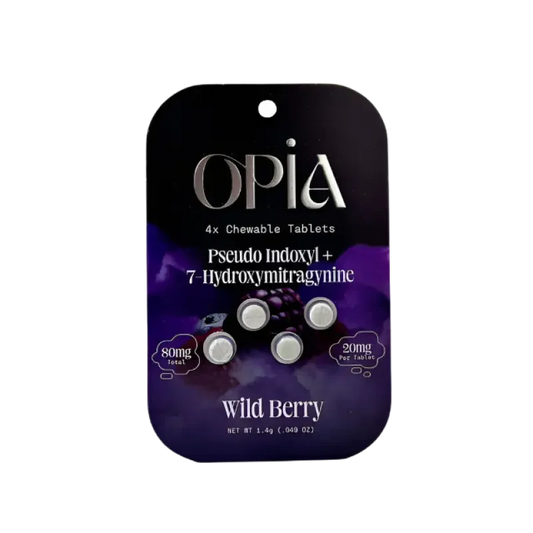 Opia 4ct 7OH + Pseudo Chewable Tabs Wild Berry 20mg per Tablet - Seven Tech