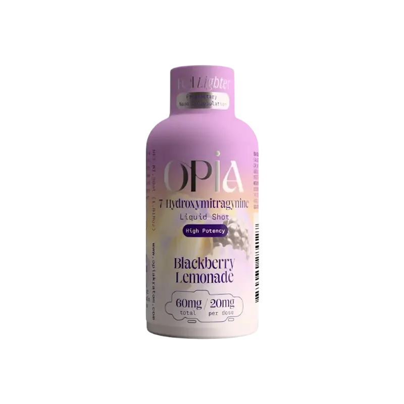 Opia 7 Hydroxymitragynine Liquid Shot Blackberry Lemonade 60mg 30ml - Seven Tech