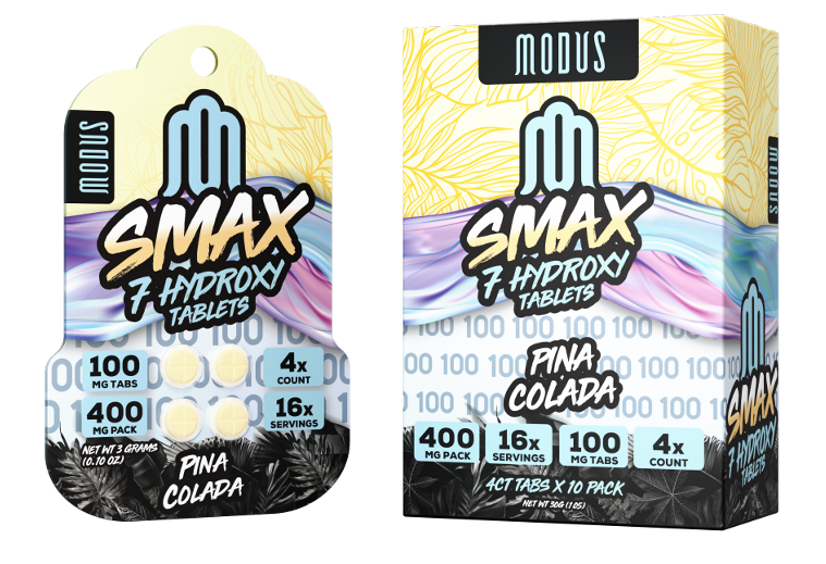 MODUS SMAX 7-HYDROXY TABLETS 100MG 4CT - PINA COLADA - Seven Tech