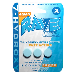 Rave super strength 7-hydroxymitragynine tablets.