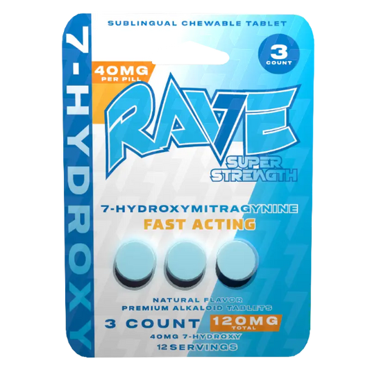 Rave super strength 7-hydroxymitragynine tablets.