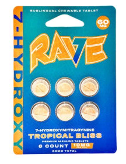 Rave 7-OH Tropical Bliss Tabs 6ct 60mg - 7ohplus