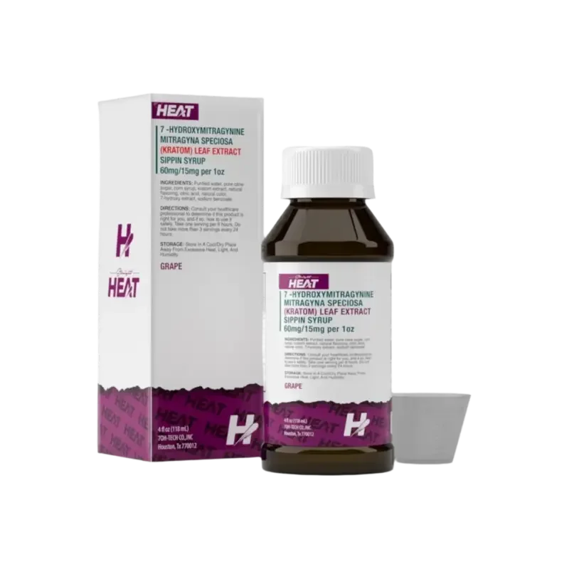 Straight Heat 7OH Sippin Syrup Grape 118ml 60mg - Seven Tech