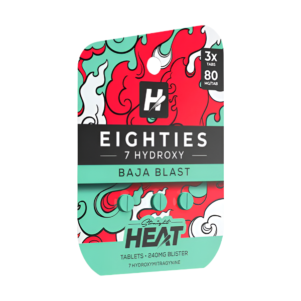 Straight Heat 3ct 7OH Eighties Tabs Baja Blast 80mg per Tablet