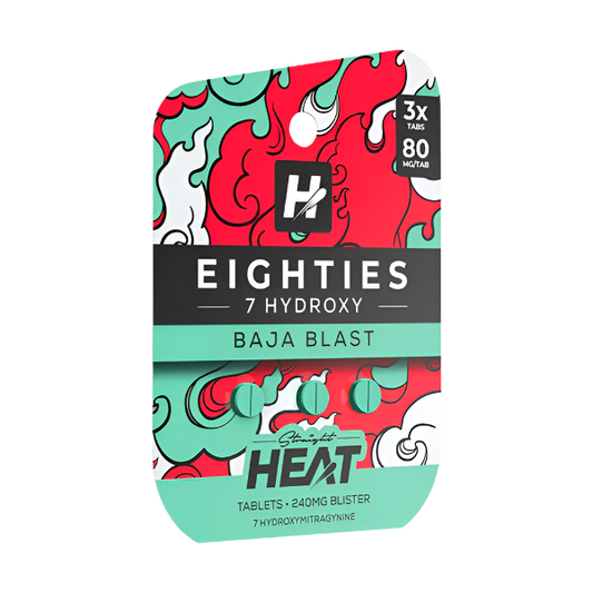 Straight Heat 3ct 7OH Eighties Tabs Baja Blast 80mg per Tablet