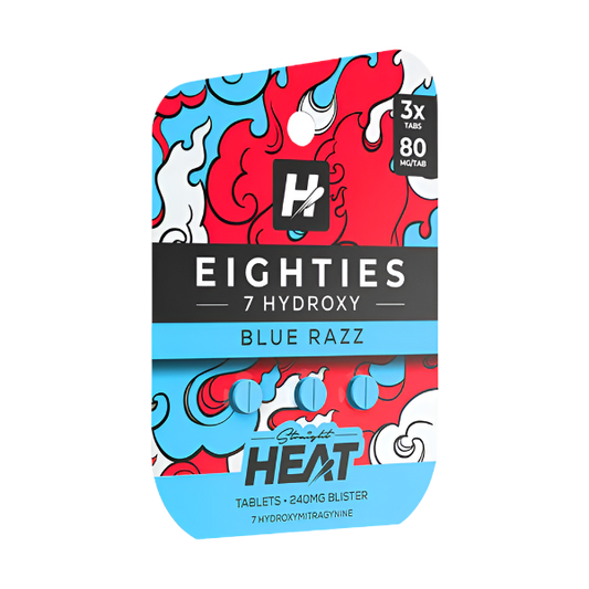 Straight Heat 3ct 7OH Eighties Tabs Blue Razz 80mg per Tablet