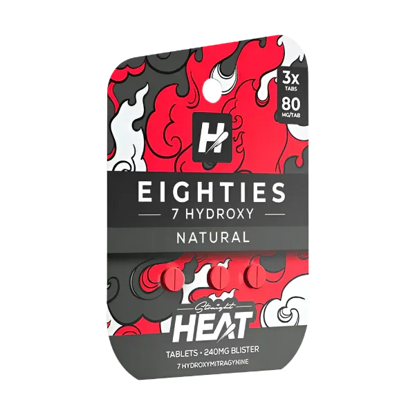 Straight Heat 3ct 7OH Eighties Tabs Natural 80mg per Tablet - Seven Tech